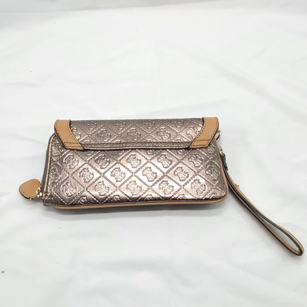 GUESS Shimmering Gold Clutch - Picture 6 of 8